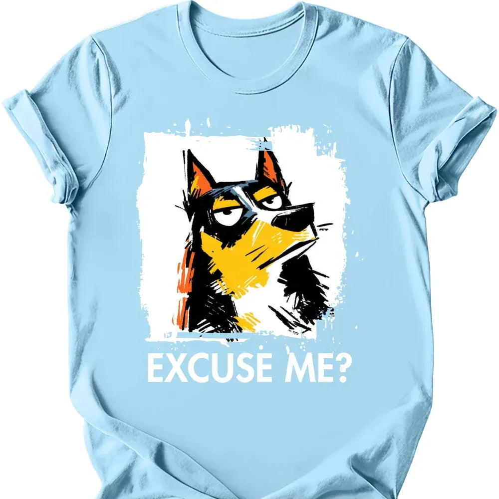 Kelpie excuse me tee light blue
