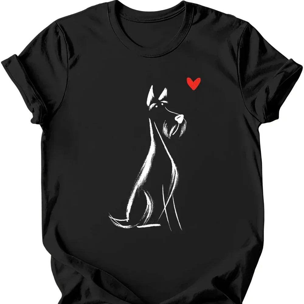 Kerry Blue Terrier sketch tee black