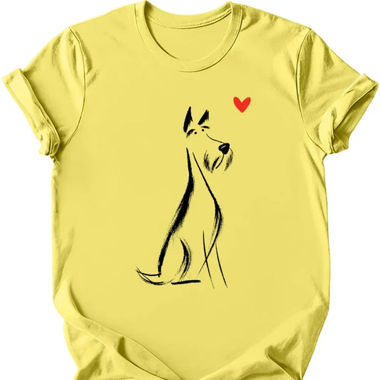 Kerry Blue Terrier sketch tee cornsilk