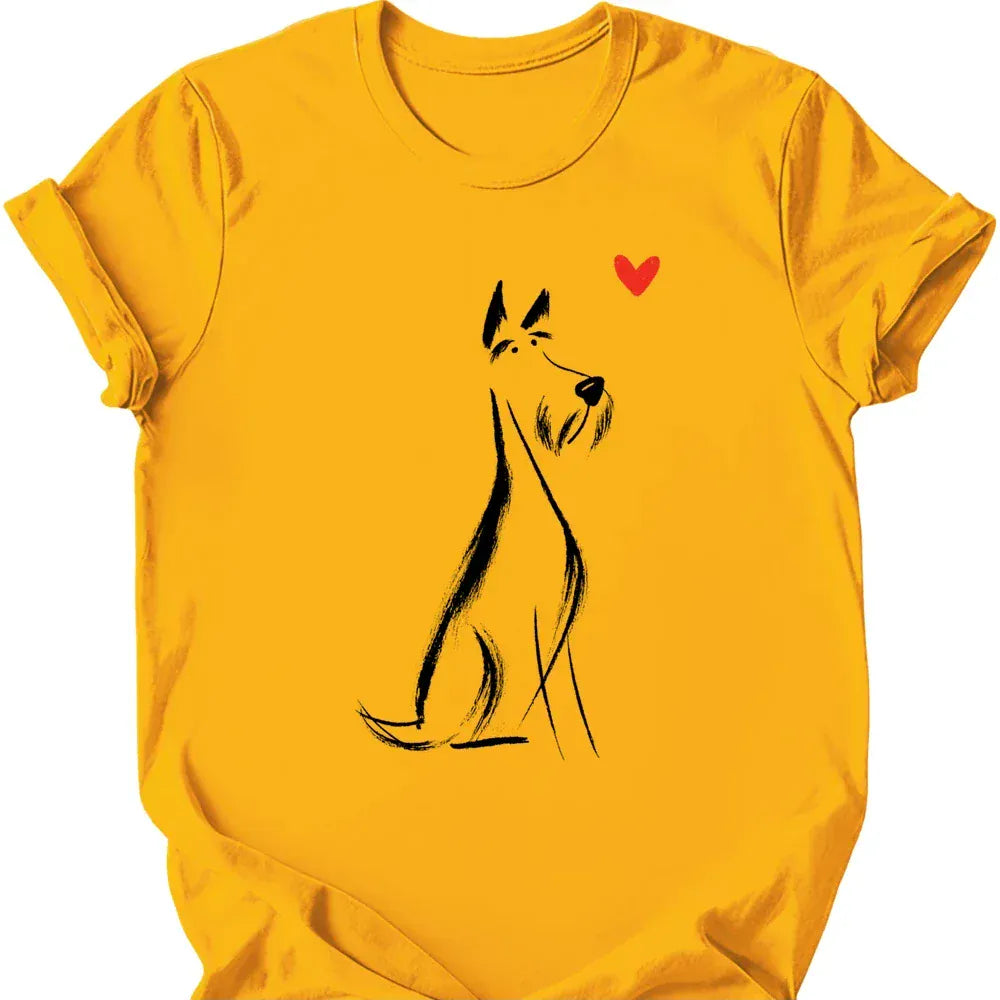 Kerry Blue Terrier sketch tee gold