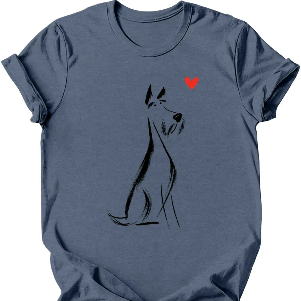 Kerry Blue Terrier sketch tee heather indigo
