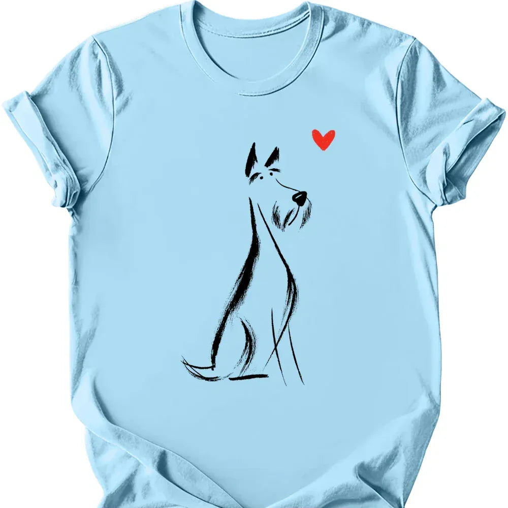 Kerry Blue Terrier sketch tee light blue