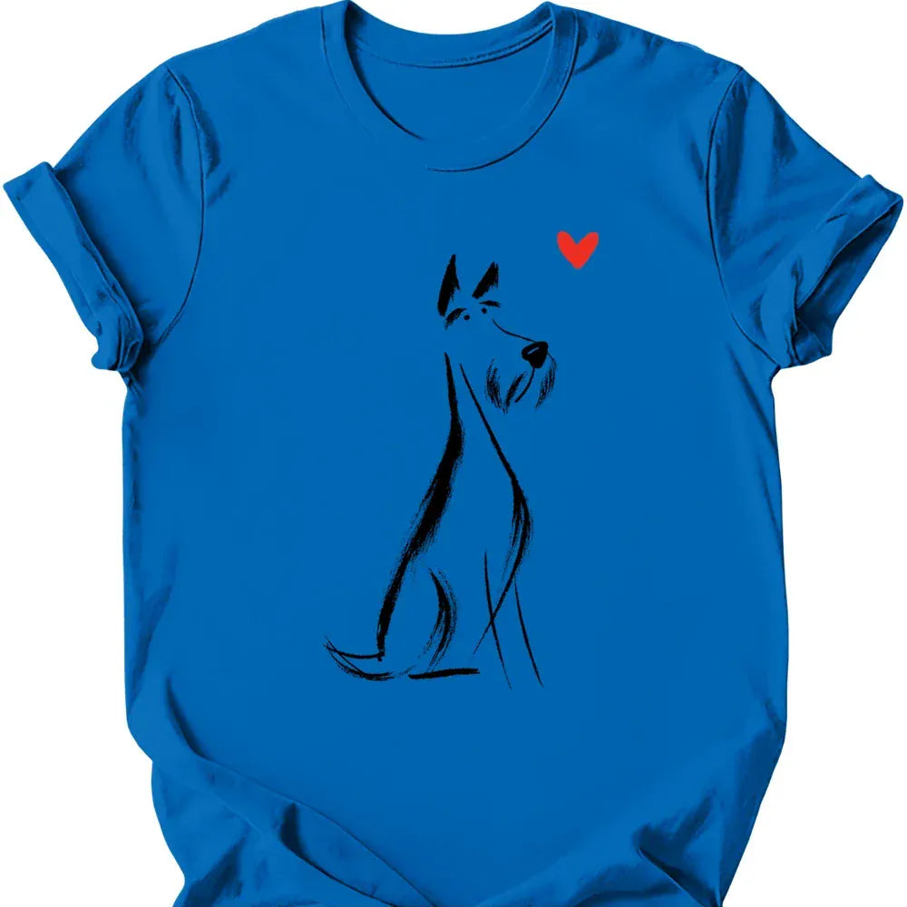 Kerry Blue Terrier sketch tee royal
