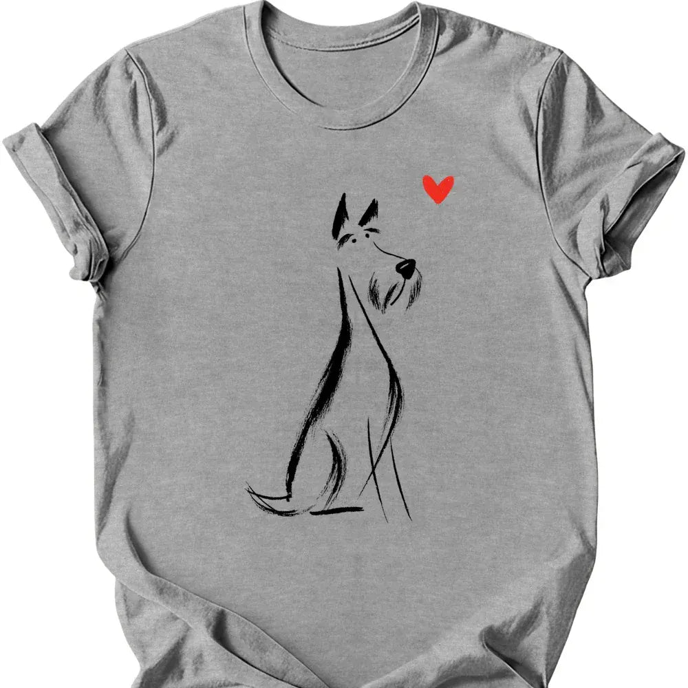Kerry Blue Terrier sketch tee sport grey