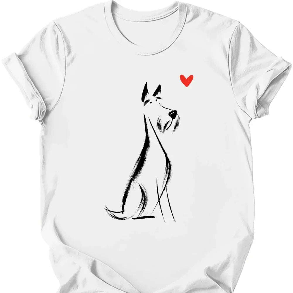 Kerry Blue Terrier sketch tee white