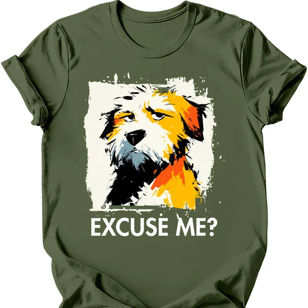 Labradoodle excuse me tee military green