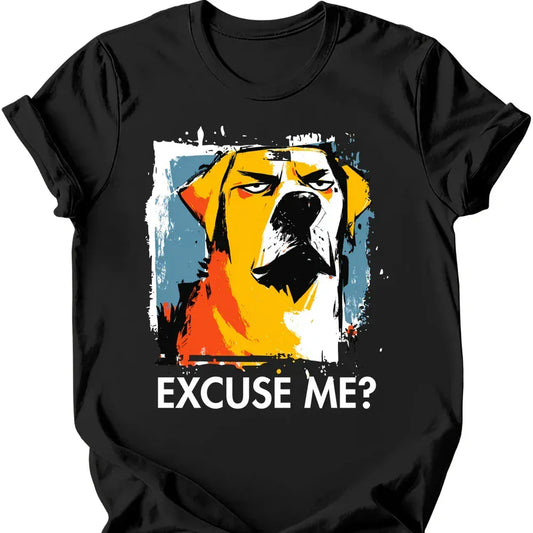 Labrador excuse me tee black