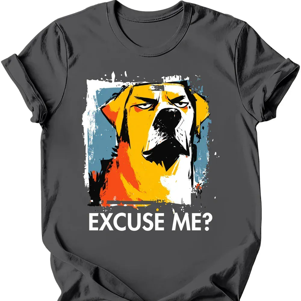 Labrador excuse me tee charcoal