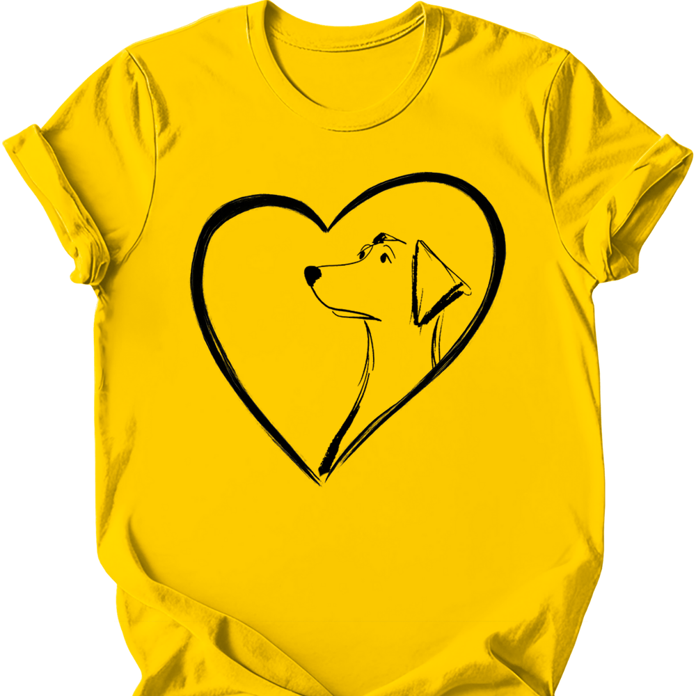 Labrador heart dog tee daisy