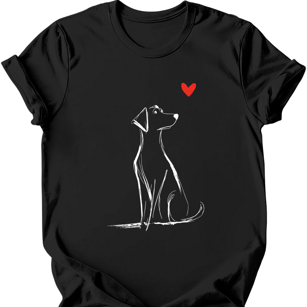 Labrador sketch tee black