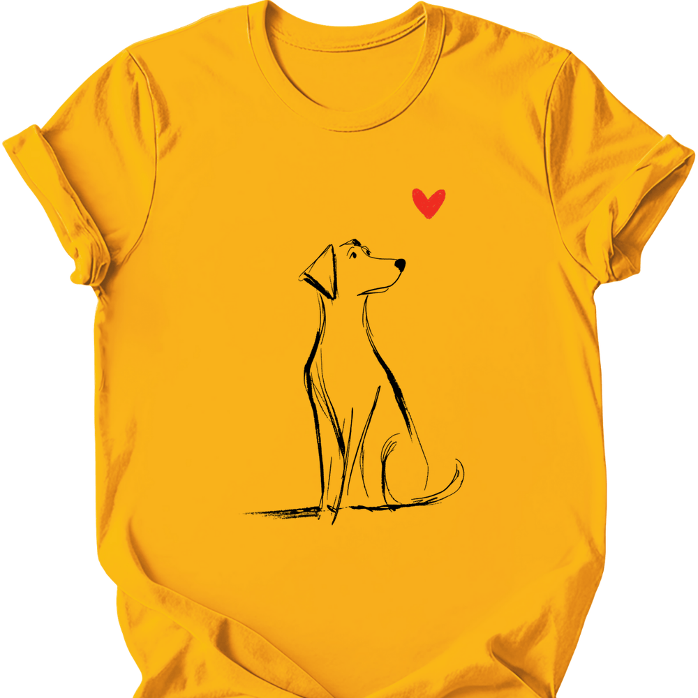 Labrador sketch tee gold