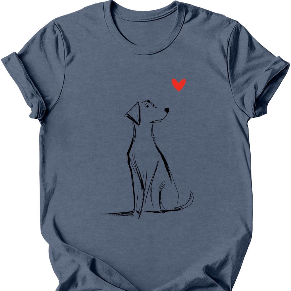 Labrador sketch tee heather indigo