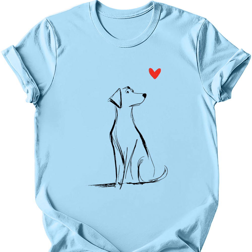 Labrador sketch tee light blue