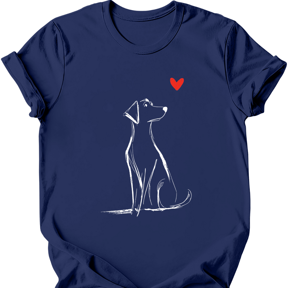 Labrador sketch tee navy