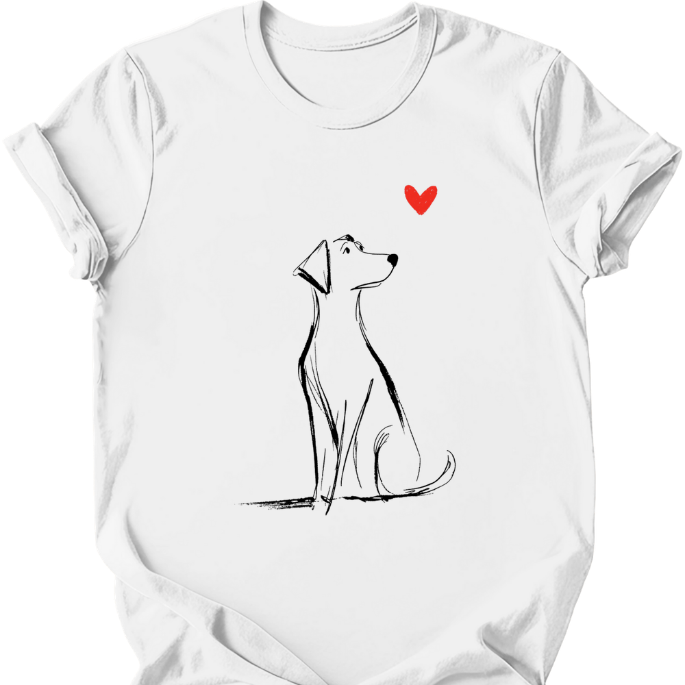Labrador sketch tee white