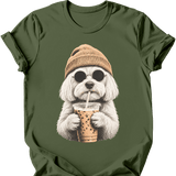 Maltese - Hipster Dog T-Shirt