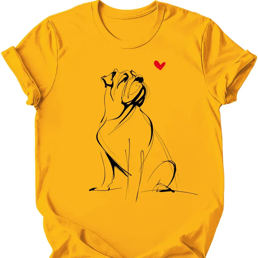 Mastiff sketch tee gold