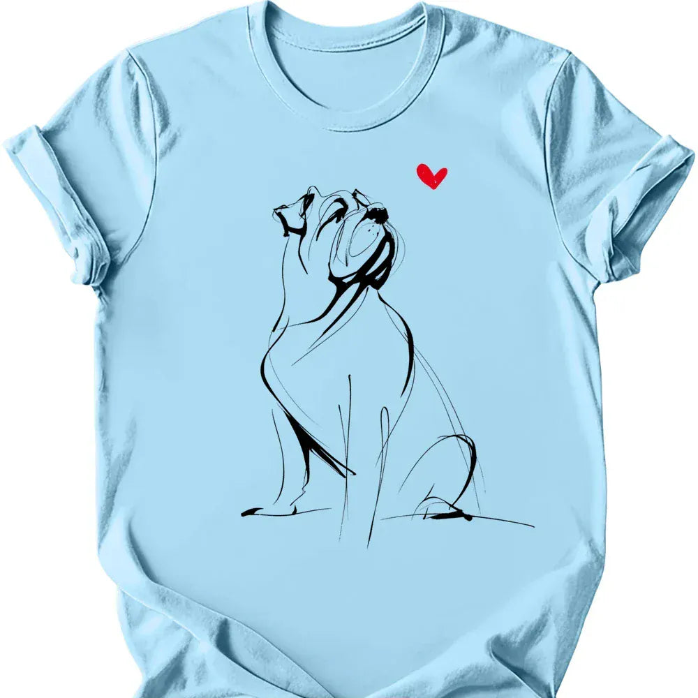 Mastiff sketch tee light blue