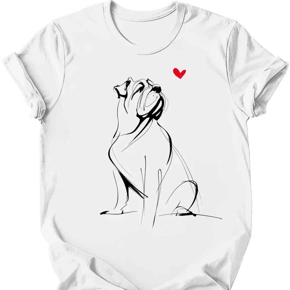Mastiff sketch tee white