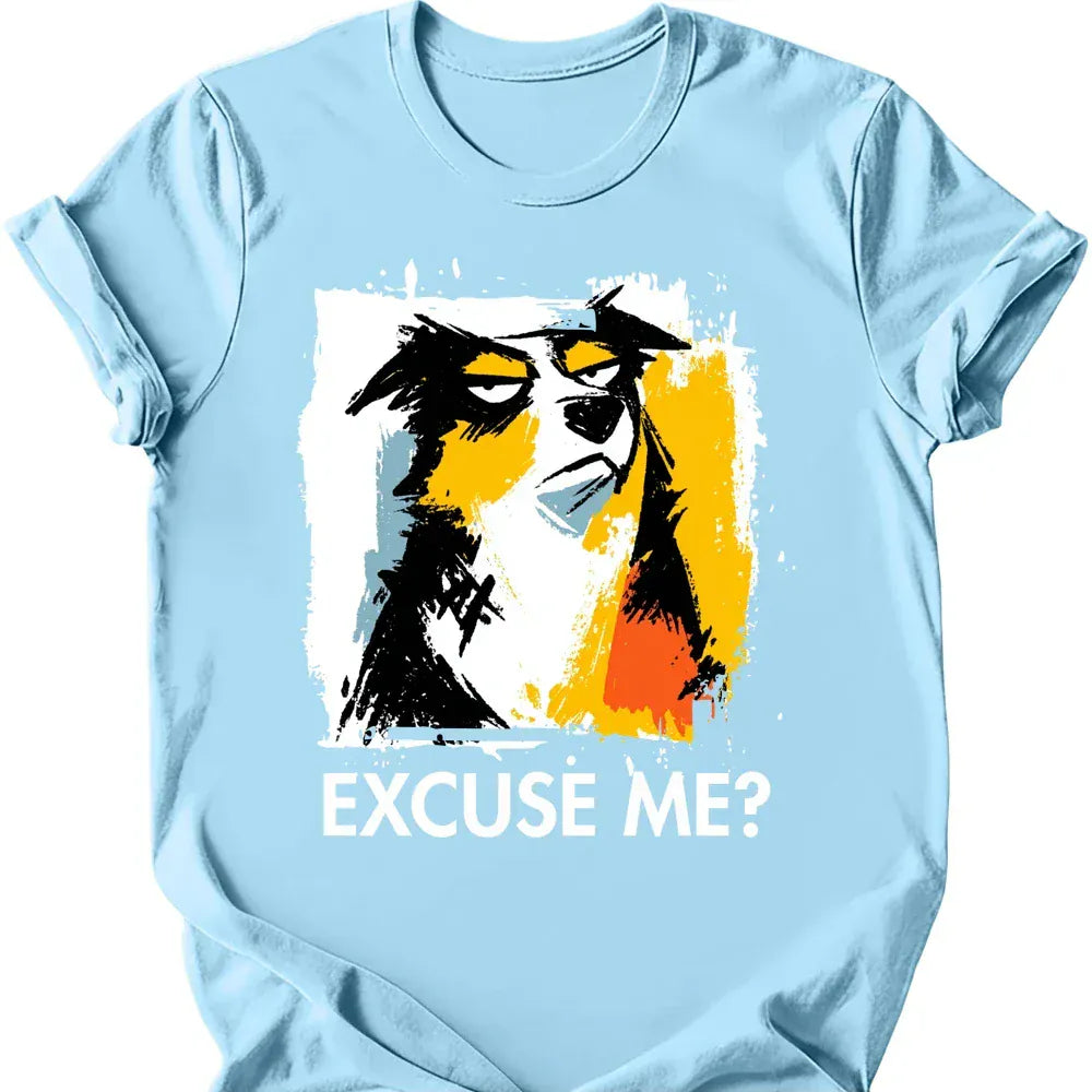 Miniature American Shepherd excuse me tee light blue