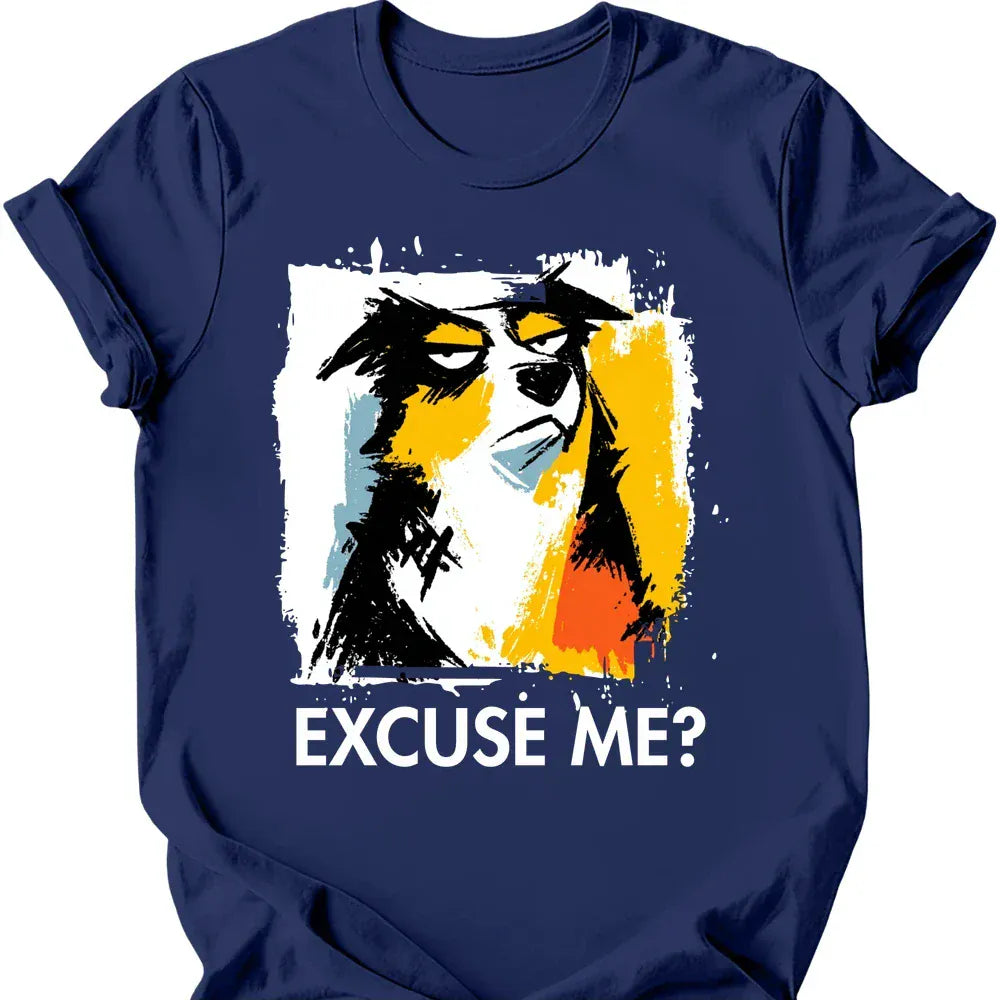 Miniature American Shepherd excuse me tee navy