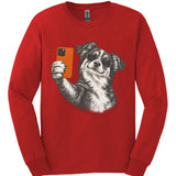 Miniature American Shepherd - Selfie Dog Long Sleeve