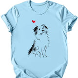 Miniature American Shepherd - Sketch Dog T-Shirt
