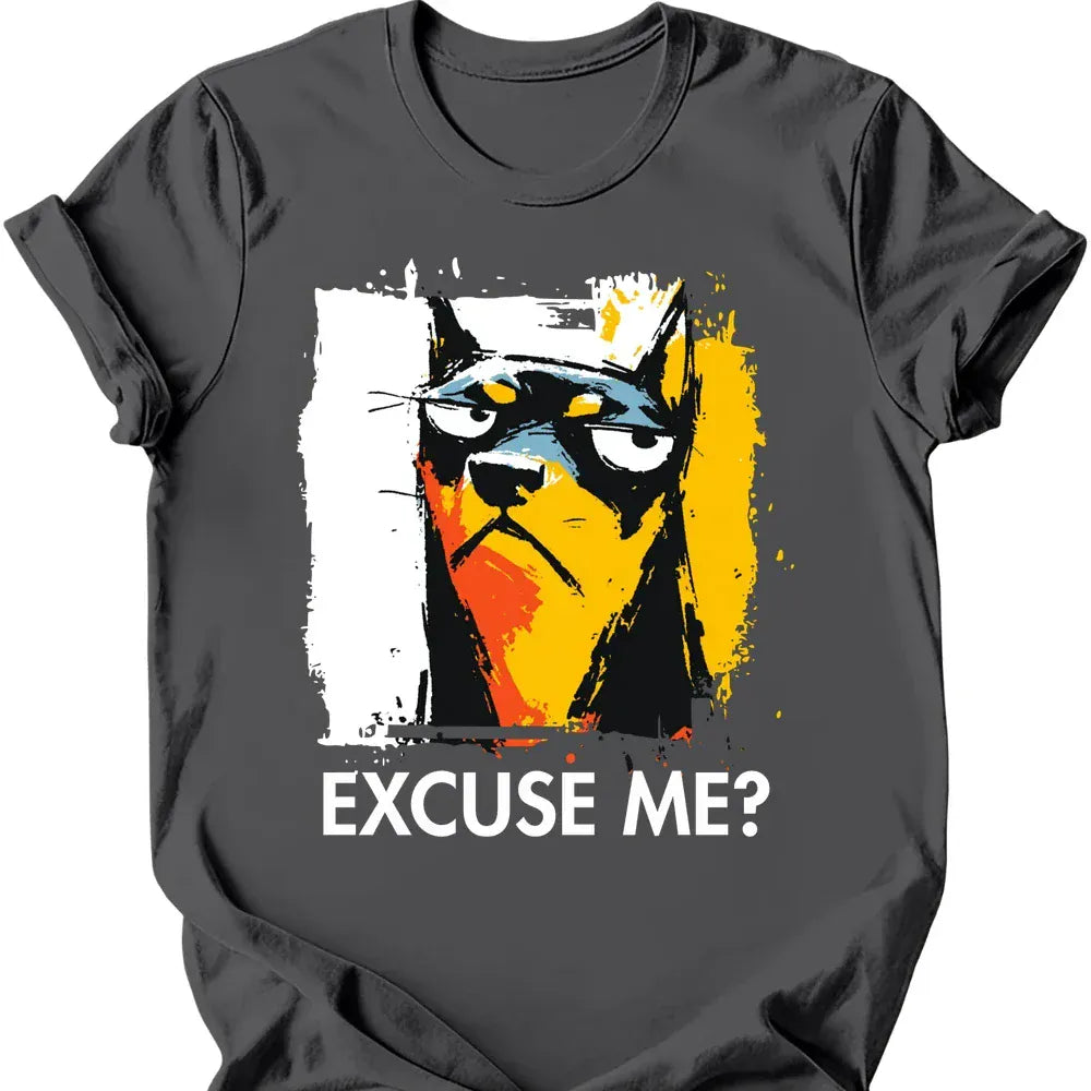 Miniature Pinscher excuse me tee charcoal