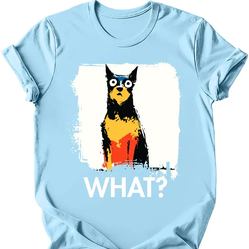 Miniature Pinscher what dog shirt light blue color