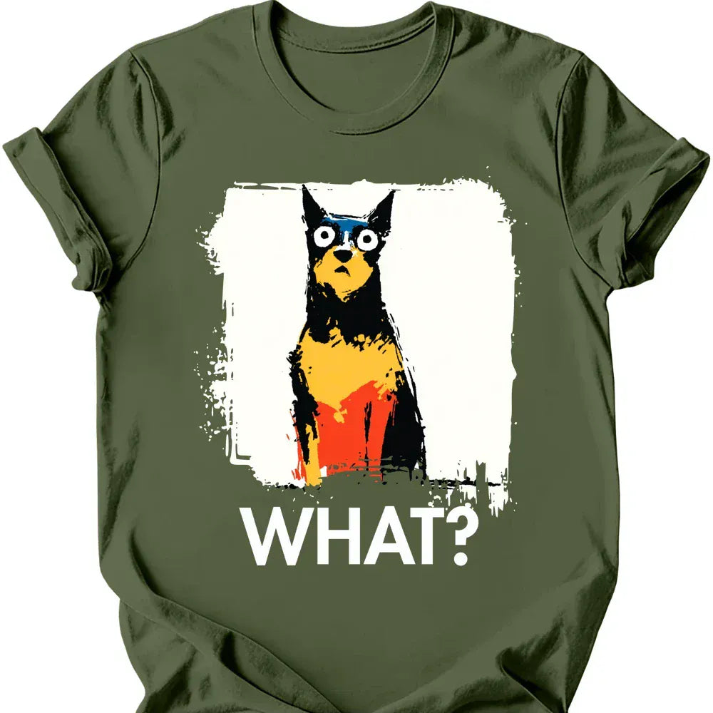 Miniature Pinscher what dog shirt military green color