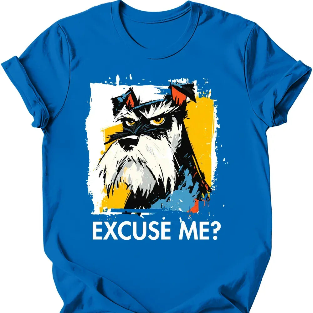 Miniature Schnauzer excuse me tee royal
