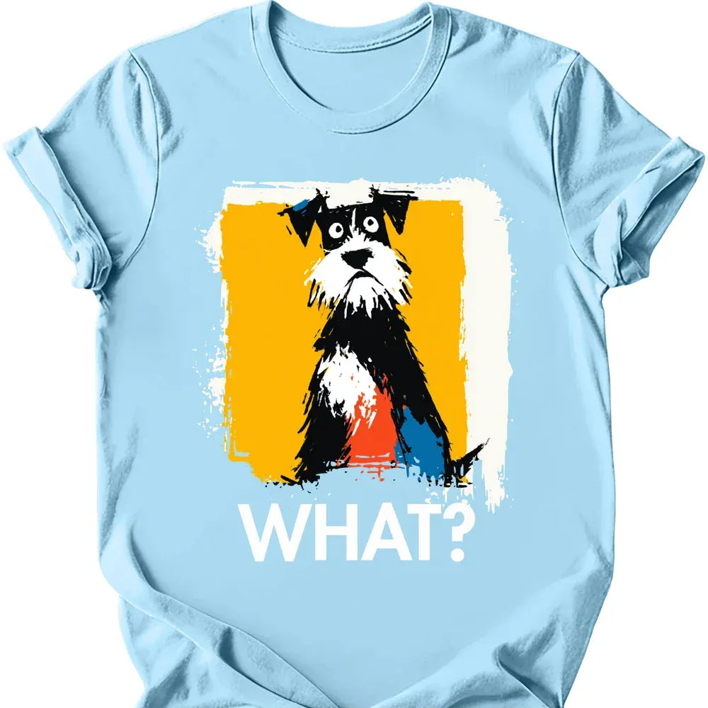 Miniature Schnauzer what dog tee light blue color