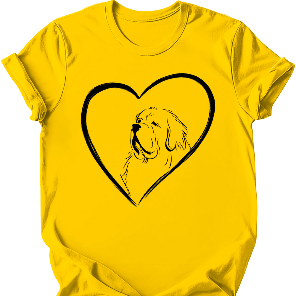 Newfoundland heart dog tee daisy