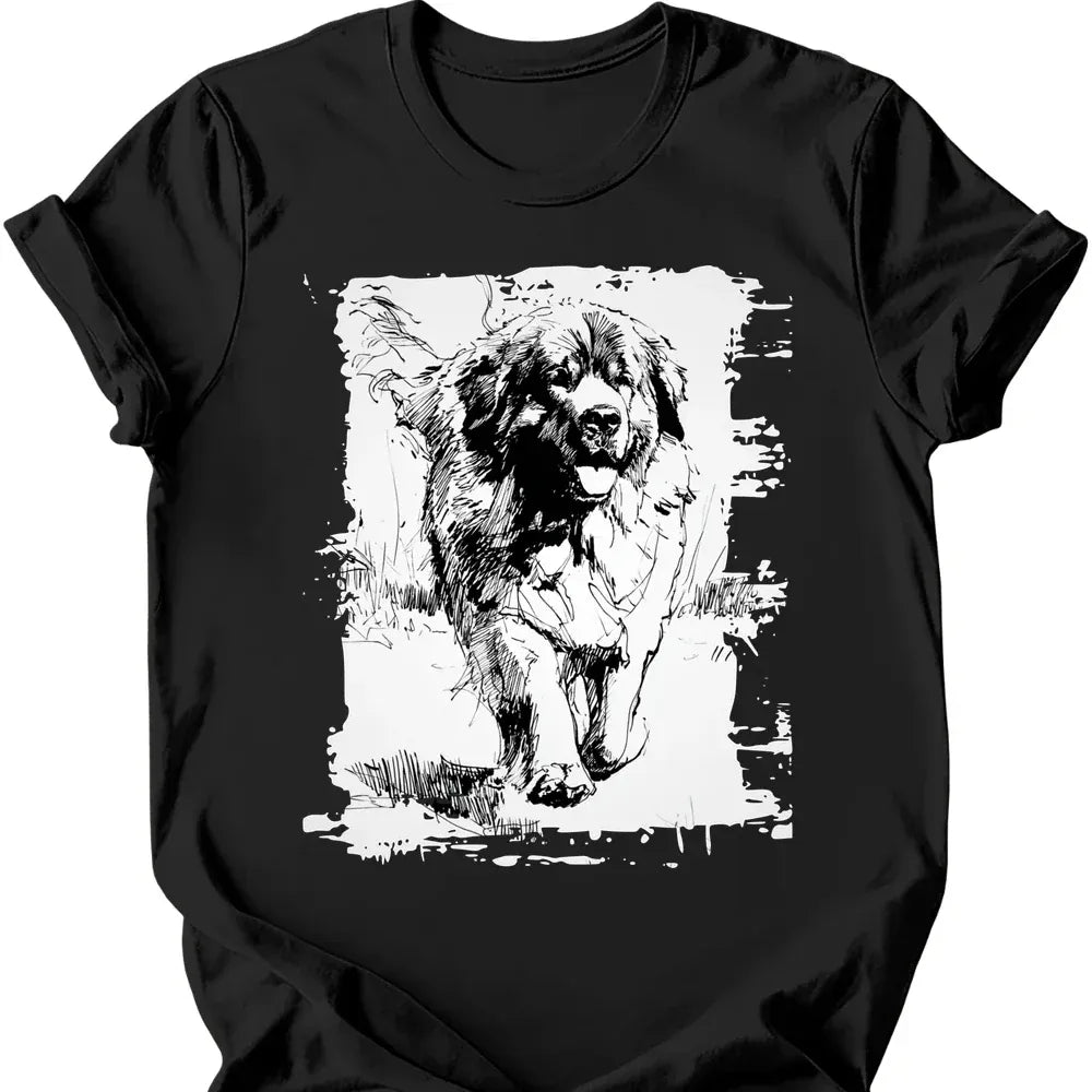 Newfoundland running dog tee black
