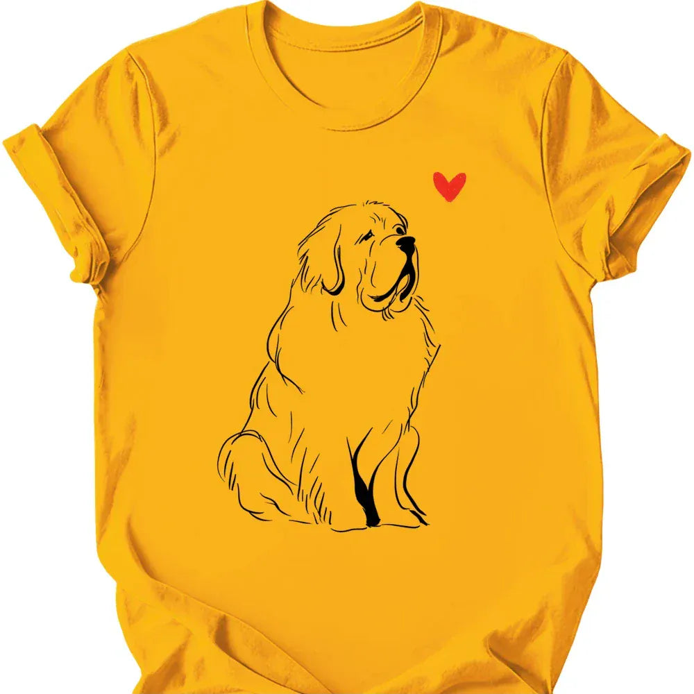 Newfoundland sketch tee gold