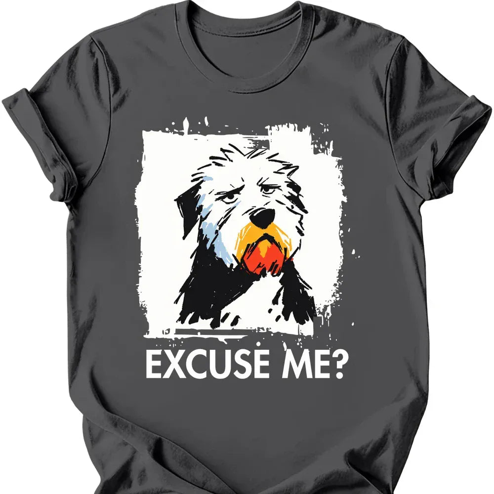 Old English Sheepdog excuse me tee charcoal