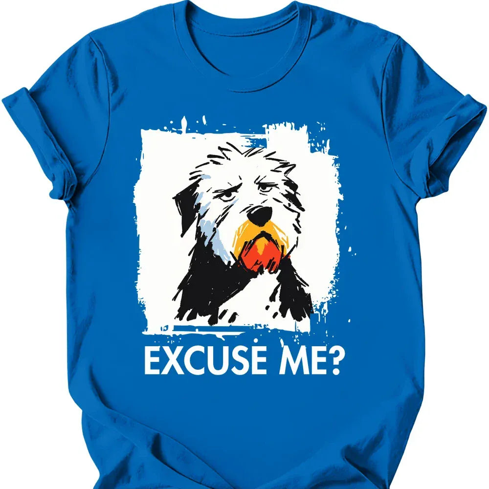 Old English Sheepdog excuse me tee royal