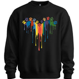 Paint Drip Paw Heart Sweater