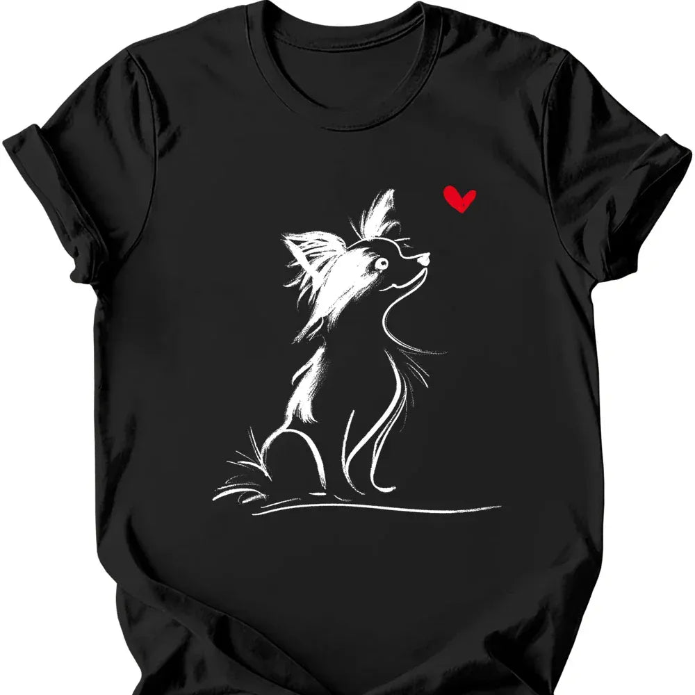 Papillon sketch tee black