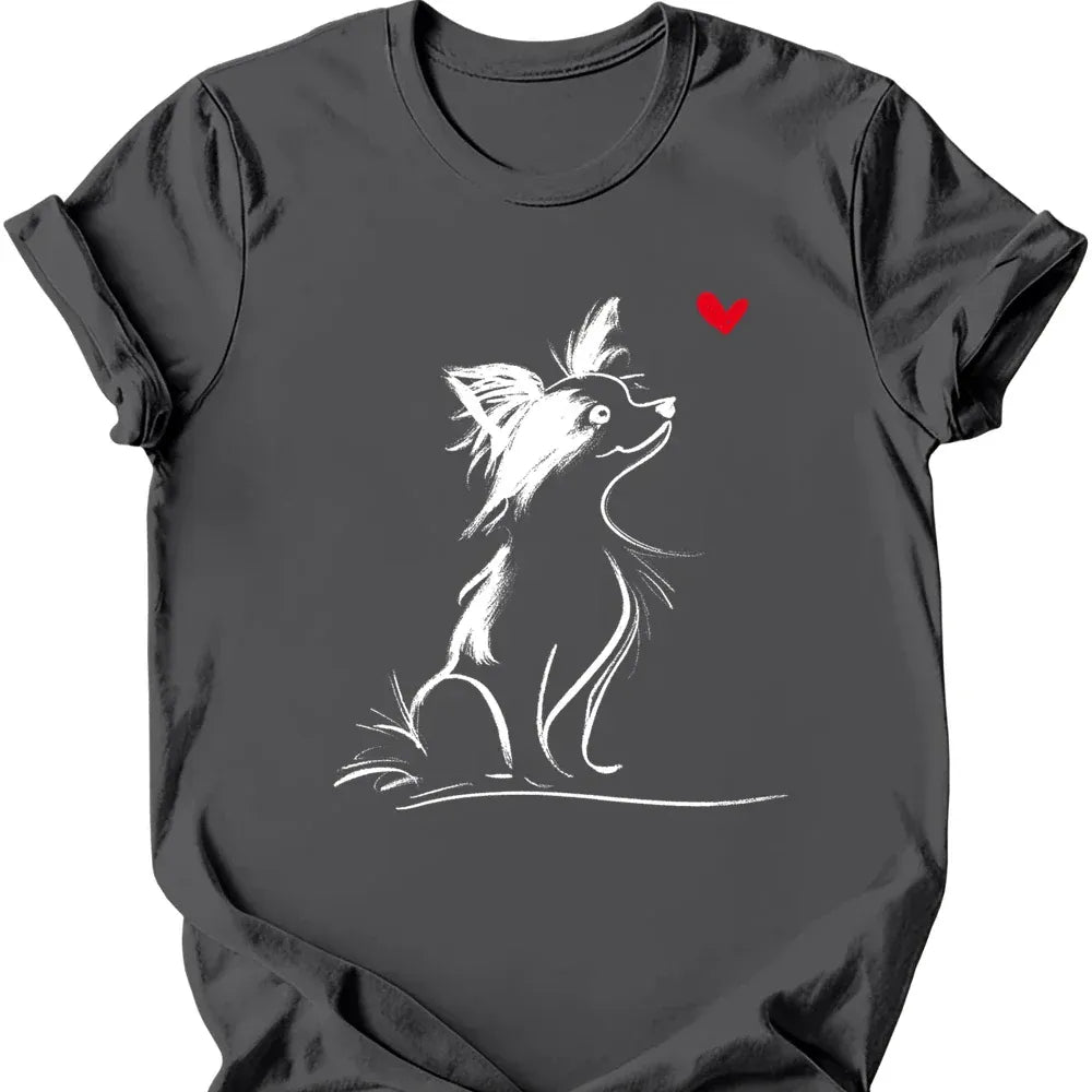 Papillon sketch tee charcoal