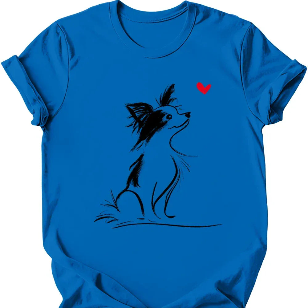 Papillon sketch tee royal