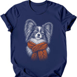 Papillon - Winter Dog T-Shirt