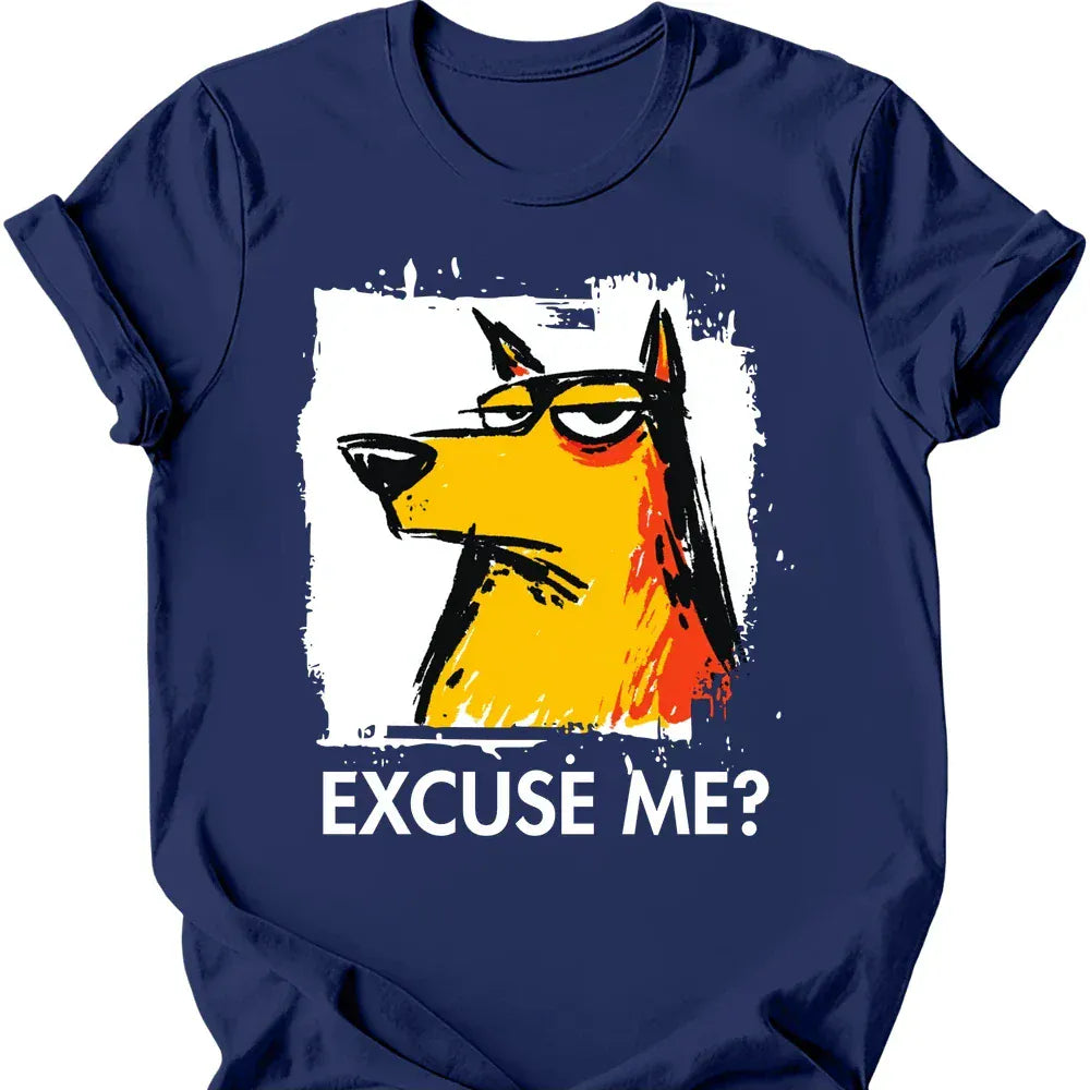 Peruvian excuse me tee navy