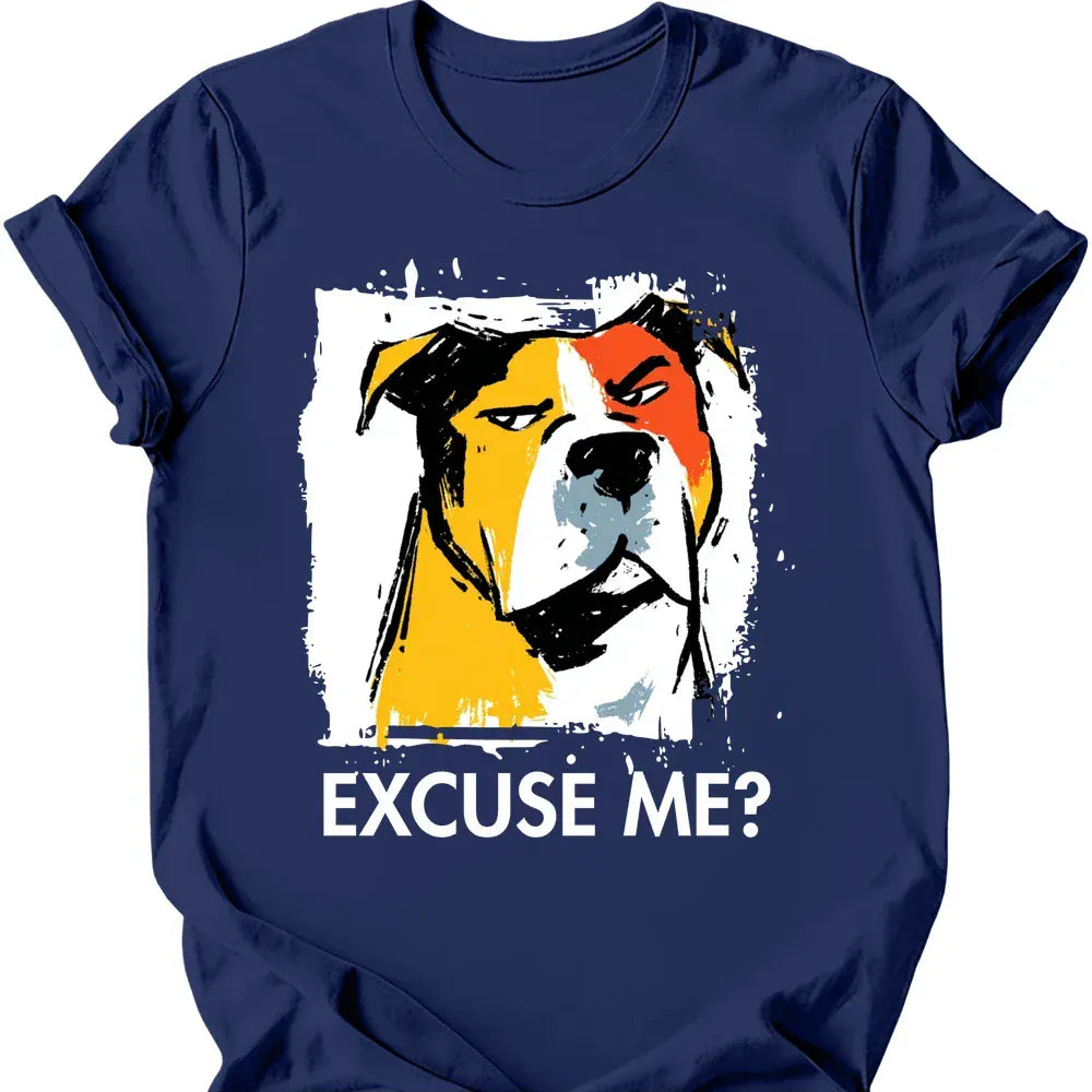 Pitbull excuse me tee navy