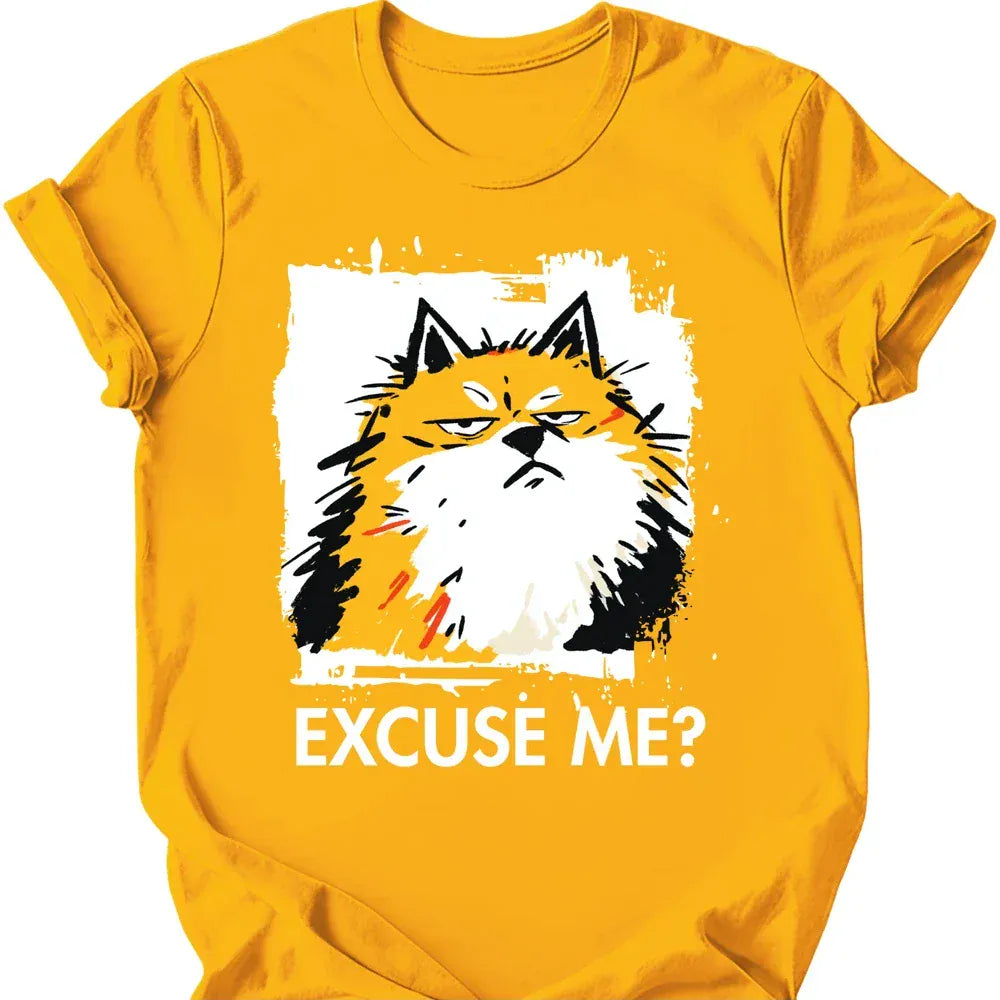 Pomeranian excuse me tee gold