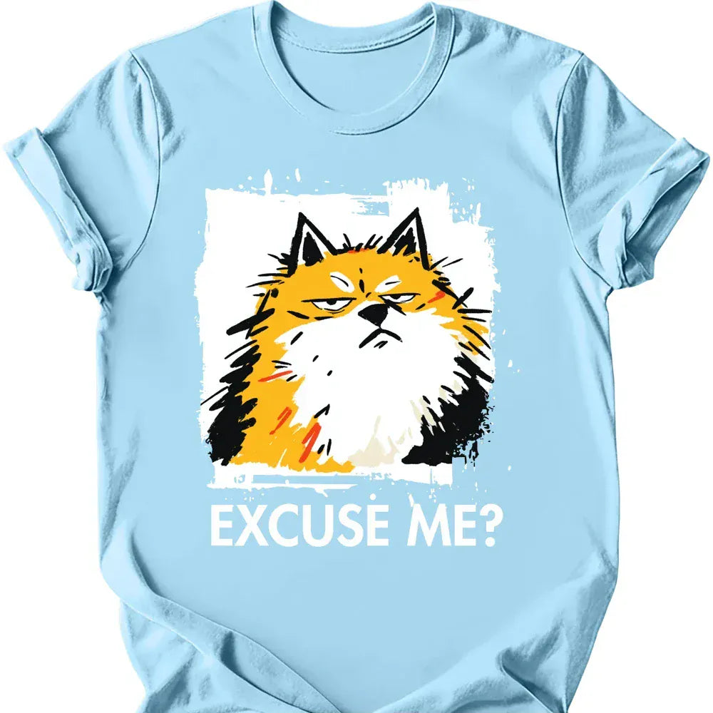 Pomeranian excuse me tee light blue