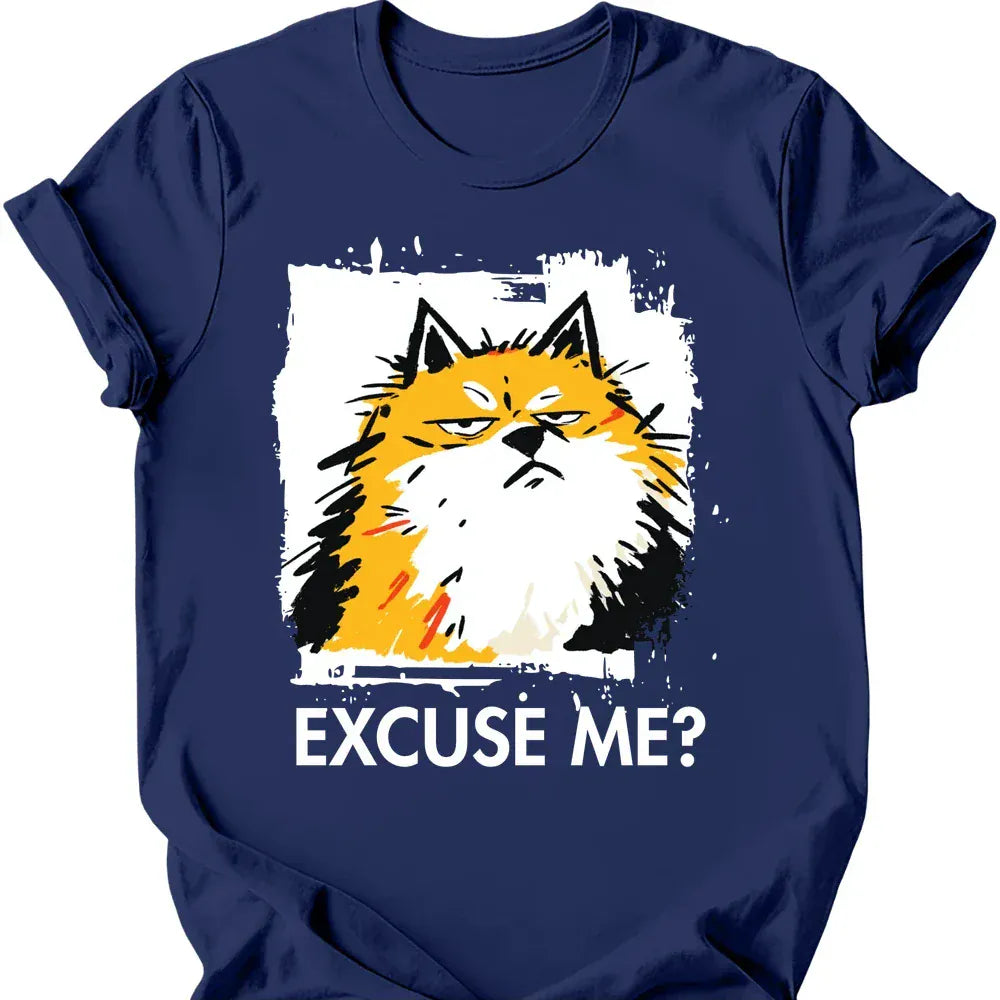 Pomeranian excuse me tee navy
