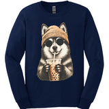 Pomsky - Hipster Dog Long Sleeve