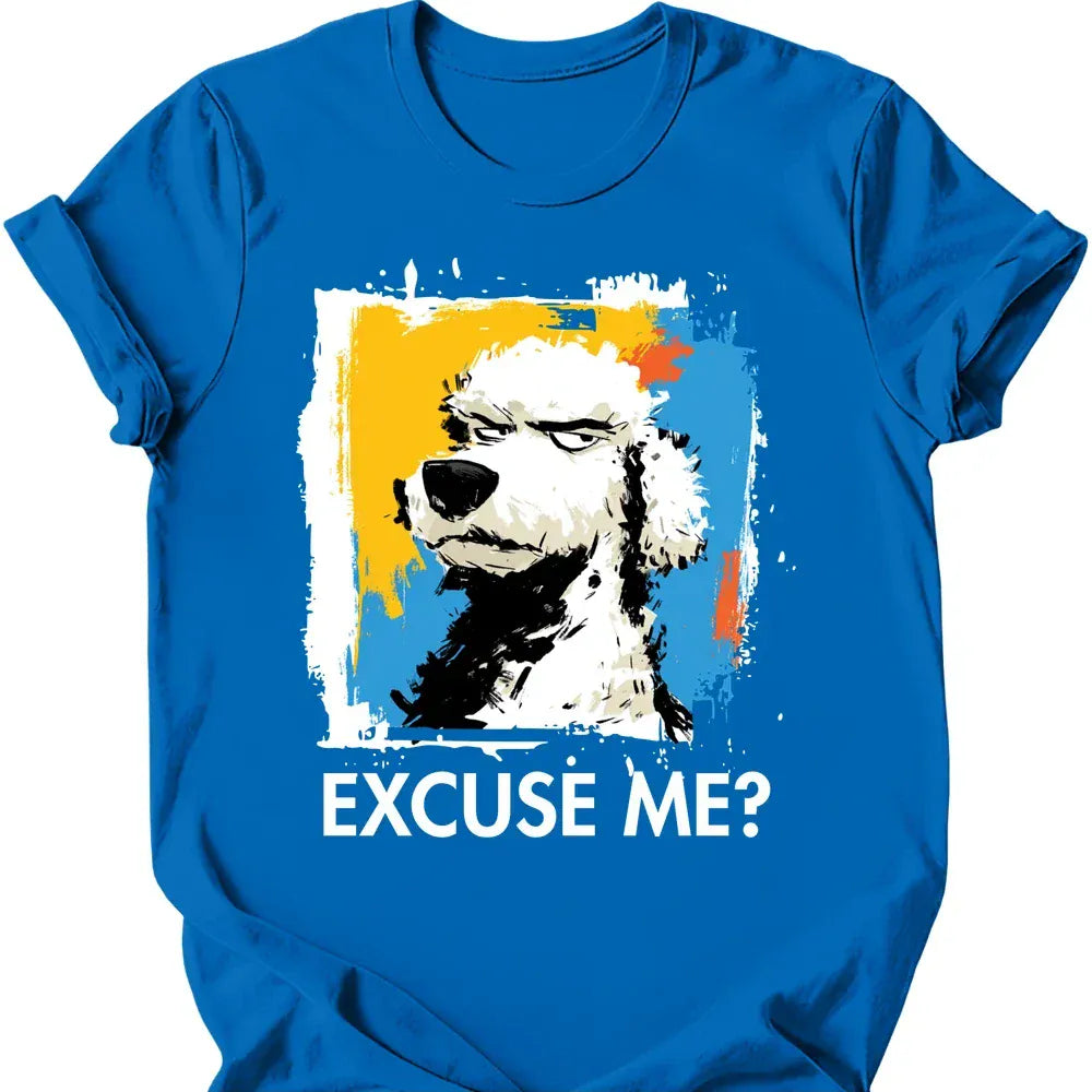 Poodle excuse me tee royal