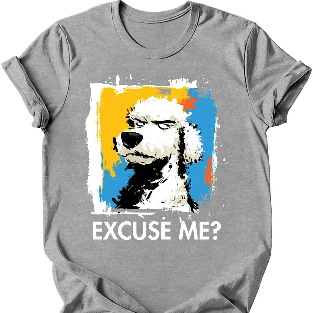 Poodle excuse me tee sport grey